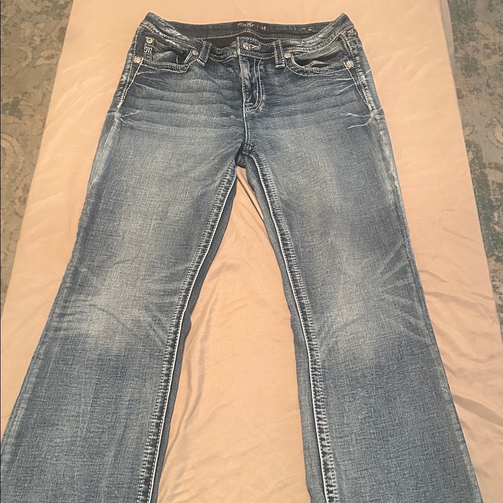 Miss Me Straight Leg Jeans - Light Blue